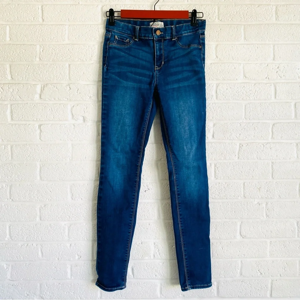 Jordache Super Skinny Blue Jeans Juniors Girls 16 Stretch Denim Low Rise